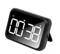 Compact Timer with Strong Magnet and Stand for Placement in Kitchen or Office Spaces (Black)