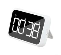 Compact Timer with Strong Magnet and Stand for Placement in Kitchen or Office Spaces (White)