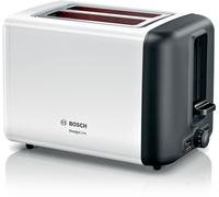 Bosch DesignLine 2 Slice Stainless Steel Toaster, TAT3P421GB, White