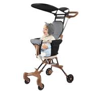 Compact Toddler Travel Stroller - Lightweight Foldable Frame, Adjustable Canopy | Bi-Directional Seat Travel Solution, Airplane Car Storage Friendly, Smooth Maneuvering, Ideal Short Trip Family