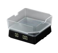 Compact Transportable Electronic Scale for Multiple Purpose Weighing Including Coffee Tea and Factors Highlighting Clear LED Screen and Accuracy Clock Function Home Brewing Scale