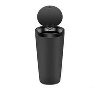 Compact Trash Bin for Car Cup Holders Constructed from ABS Plastic with Adaptability to For Home Office Bedroom Use (Black)