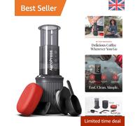 Compact Travel Coffee Maker: Brew Delicious Espresso, French Press & Pour-Over
