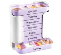 Compact Travel Dose Keeper with 28 Removable Compartments and Feature Ideal for On-the-Go Mealbox Size Bolus Container