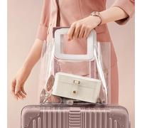 Compact Travel Jewellery Box with Two Layer Storage SONGMICS White One Size