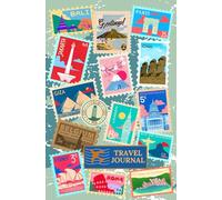 Compact Travel Journal Fun Colorful Postage Stamps Edition | Adventure Diary for 20 Destinations: 5.25" x 8" (13.34 cm x 20.32 cm)