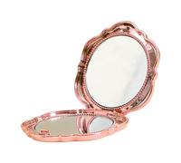 Compact Travel Makeup Mirror - Double-Sided Glass Shaped Folding Magnification Makeup Mirror | Women Girls Travel Handbag Pocket Vanity Beauty | Cosmetic Mirrors P