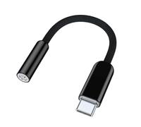 Compact Travel USB Type C Male to 3.5mm Female Sound Converter with Transmission Type C to Headphone Adapter Cord