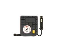 AA Car Essentials 12V Compact Tyre Inflator AA5007 - For Cars Vans Motorbikes Vehicles Inflatables Bicycles - PSI BAR KPA 0-80 PSI - Includes Adaptors, Black