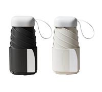 Compact Umbrella, Auto Open and Close Function, 15 x 6 x 6 cm, Travel Umbrella, Travel Umbrella, Ideal for Gardening at the Pool on the Beach, Walking,