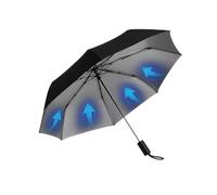 Compact Umbrella Windproof & Rainproof 8 Ribs - Automatic Open Close Portable Lightweight Waterproof Foldable for Men Women - Sturdy Canopy for Rain & Sun Protection - Black Strong Umbrella