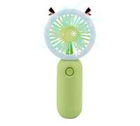 Compact USB Fan - Small Handheld Device, LED Night Illumination, 3-Speed Rechargeable Electric Blower, Versatile Desktop Cooler | Outdoor Travel Gadget for Camping Gym Personal Adventures