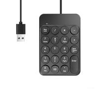 Compact USB Numeric Keypad Mute Numpad with Tilted Ergonomic Design to Reduce Strain during Long Number Crunching, Works with Multiple Computer Systems