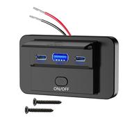 Compact USB Power Outlet With Fast Charging Multiple Device Car Charges Easy Installation ABS For Motorhomes & Buses Car Charges Adapter