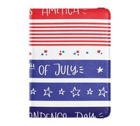 Compact Vaccine Card Set Holder for Girls Boys Women and Men,Travel Gift Happy Independence Day God Bless America, Multicolor, One Size, Casual