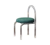 Compact Vanity Stool with High-Resilience Sponge and Back Support, Ideal for Bedroom, Living Room, and Study Use