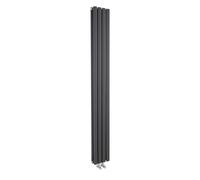 Compact Vertical Double Panel Radiator 2461 BTU Anthracite 1800x 236mm Balterley Grey One Size