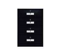 Compact Vertical Filing Cabinet with Locking DrawerShort Organizer for Office Under Desk Storage Bedside UseStylish Black Design for Efficient Data Management
