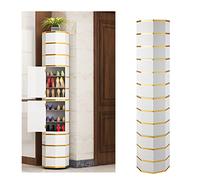 Compact Vertical Shoe Rack for Small Spaces Rotating Narrow Shoe Storage Space Saving Footwear Cabinet Efficient Shoe for Limited Areas
