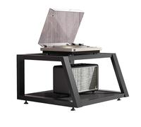 Compact Vinyl Record Player Stand - Corner TV Unit Media Shelf Stereo Cabinet Audio Rack for Living Room Game Room Music Studio - Perfect Entertainment Center