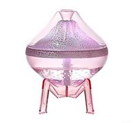 Compact Volcanic Atmosphere Humidifier with Colorful Lights, Quiet Operation, 360ml Water Tank Capacity and Automatic Shutoff for Safe Continuous Use (pink)