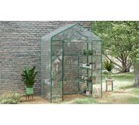 Compact Walk-In PVC Greenhouse with 8 Shelves