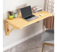 Compact Wall-Mounted Folding Table - 50x40cm Wooden Breakfast Bar & Dining Desk for Home Office Kitchen Laundry Bathroom - Space-Saving Design