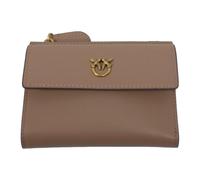 Pinko Women's Leather Wallet, Ginger Biscuit, 13 x 9 x 3 cm, 10 Card Holders, Coin Purse with Zip, Banknote Holder