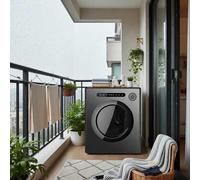 Compact Washer Dryer, Front-Loading, Stainless Steel Drum, 5 Drying Modes, Reverse Rotation to Prevent Tangling, Ideal for Baby Clothes and Sensitive Skin