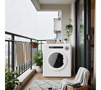 Compact Washer Dryer, Front-Loading, Stainless Steel Drum, 5 Drying Modes, Reverse Rotation to Prevent Tangling, Ideal for Baby Clothes and Sensitive Skin