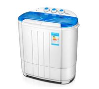 Compact Washing Machine 8 lbs Household Small Automatic Laundry Machine Portable Quiet Double Barrel Washing Machine Suitable for Small Clothes like Socks and Underwear