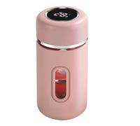 Compact Water Bottle | 280ml Glass Bottle with Cap, Anti-Shock Mug with Real Time Temperature Display - Ideal for Restaurant, Camping, Home and Sport
