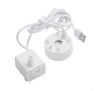 Compact Water Pump Atomizer with Colorful LED Features for Interactive Experiences at Gatherings (White)