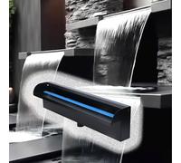 Compact Waterfall Spillway for Gardens - Lightweight Cascading Water Feature Kit Easy Setup & Customizable Fountains for Patios & Mini Ponds (67in/170cm)