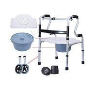 Compact Wheeled Walker Release with Trigger with Rollator for Toilet Lightweight and Foldable Multifunctional Walking Aid Double The Comfort,