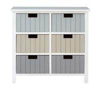 Compact White 6 Drawers Chest, Modern Chest Of Drawers For Livingroom, Minimalist Storage Chest For Lounge Premier Housewares Multi One Size