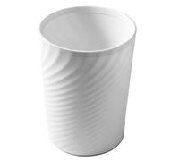 Compact White Trash Can 2 Pack Durable Round Recycling Bin for Bathroom Office Dorm 12.6x9.65in