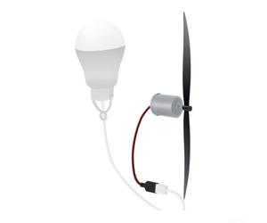 Compact Wind Turbine Generator System with LED Output for Introductory Courses on Green Energy Technologies