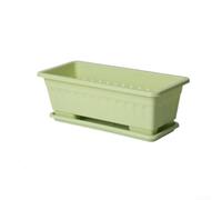 Compact Window Sill Plant Pot 17.8cm Width Space Saving(Green) | Auto-collects excess water, keeps surfaces clean, for ideal for herbs and vegetables, low maintenance design