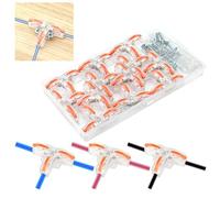 Compact Wire Connectors, CTRICALVER 12pcs lever nut connector, T-type wire connector，with Screws and Base