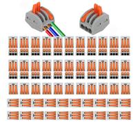 Compact Wire Connectors, YUSHIHU Electrical Connector Blocks,75Pcs Clamp 3-Port