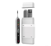 Compact Wireless Soldering Iron Set With High Definition Lcd Readout And Fast Heating Element Powered By Usb Ports Perfect For Field Repairs And Small Component Assembly Red Finish(White)