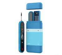 Compact Wireless Soldering Iron Set With High Definition Lcd Readout And Fast Heating Element Powered By Usb Ports Perfect For Field Repairs And Small Component Assembly Red Finish(Blue)