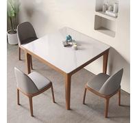 Compact Wooden Dining Table for 2-4 Stylish Kitchen Table with Wooden Legs Ideal for Home Café & Small Spaces (70-100cm)