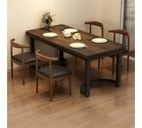 Compact Wooden Dining Table Set with 2 Chairs 2Seater Kitchen Table with Steel Legs & Adjustable Feet Perfect for Small Spaces Breakfast Nook Apartments