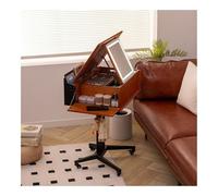 Compact Wooden Vanity Table with Flip Mirror, Sleek Dressing Desk, Large Bathroom for Bedroom Home Decor, Stylish Makeup Station (Natural)