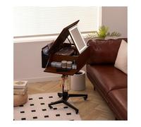 Compact Wooden Vanity Table with Folding Mirror, Stylish Makeup Desk, Space-Saving Bedroom, Bathroom Dressing Table (Brown)