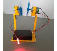 Compact Yellow Wind Turbine Diy Kit For Kids Science Projects, Interactive Renewable Energy Model With Working Led Lights To Teach Green Power Concepts And Basic Circuitry To Children Aged Six And Up