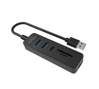Compactly 5 In 1 USB Splitter For Simultaneous Data Transfer Through 3 Port And Double Storage Card Slots USB C Adapter For Data Transfer