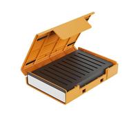 Compactly ABS Hard Drives Container Holds 4x2.5In Or 1x3.5In Solid Disk Builts-In Reinforced Shock-Resistant Cushion External HDDs Enclosure